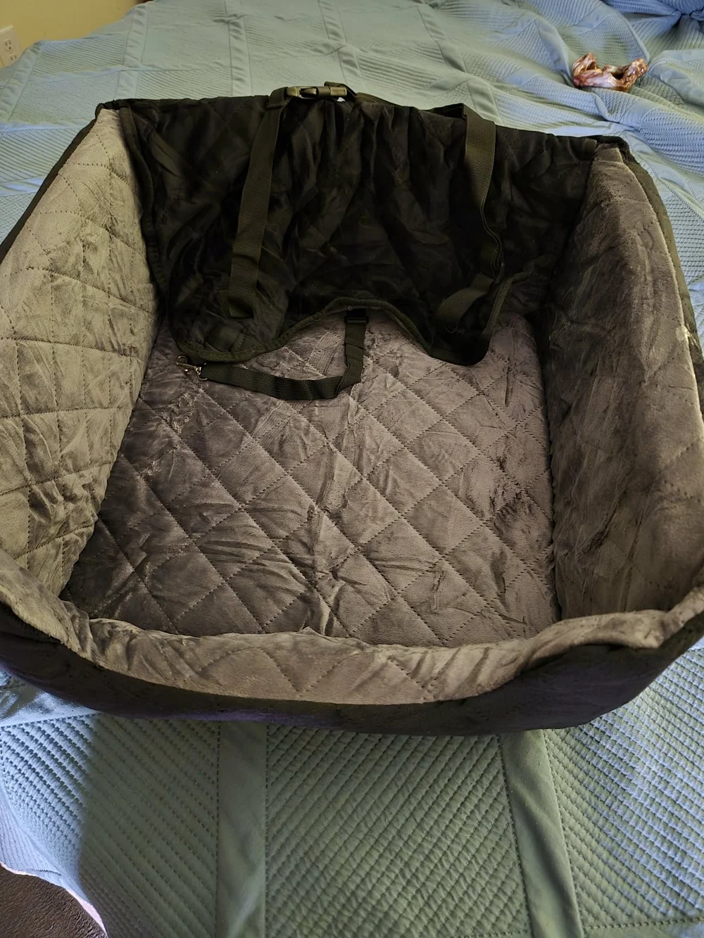Gray Dog Car Seat Booster for Small/Medium Dogs